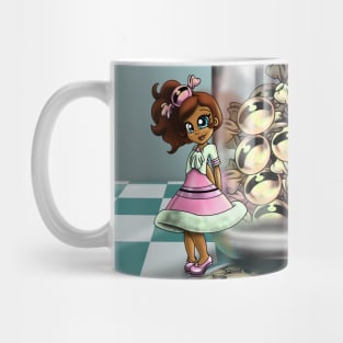 African American Girl and Candy Mug